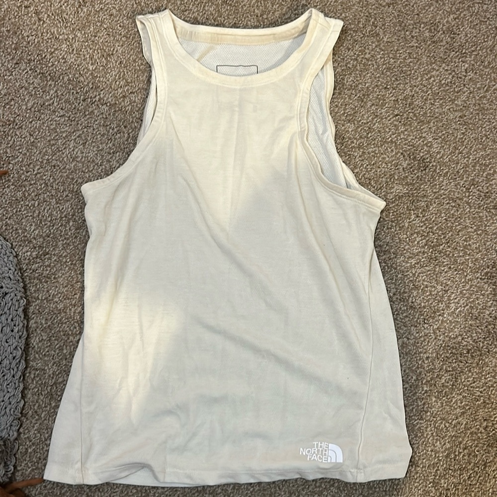 North face white tank.